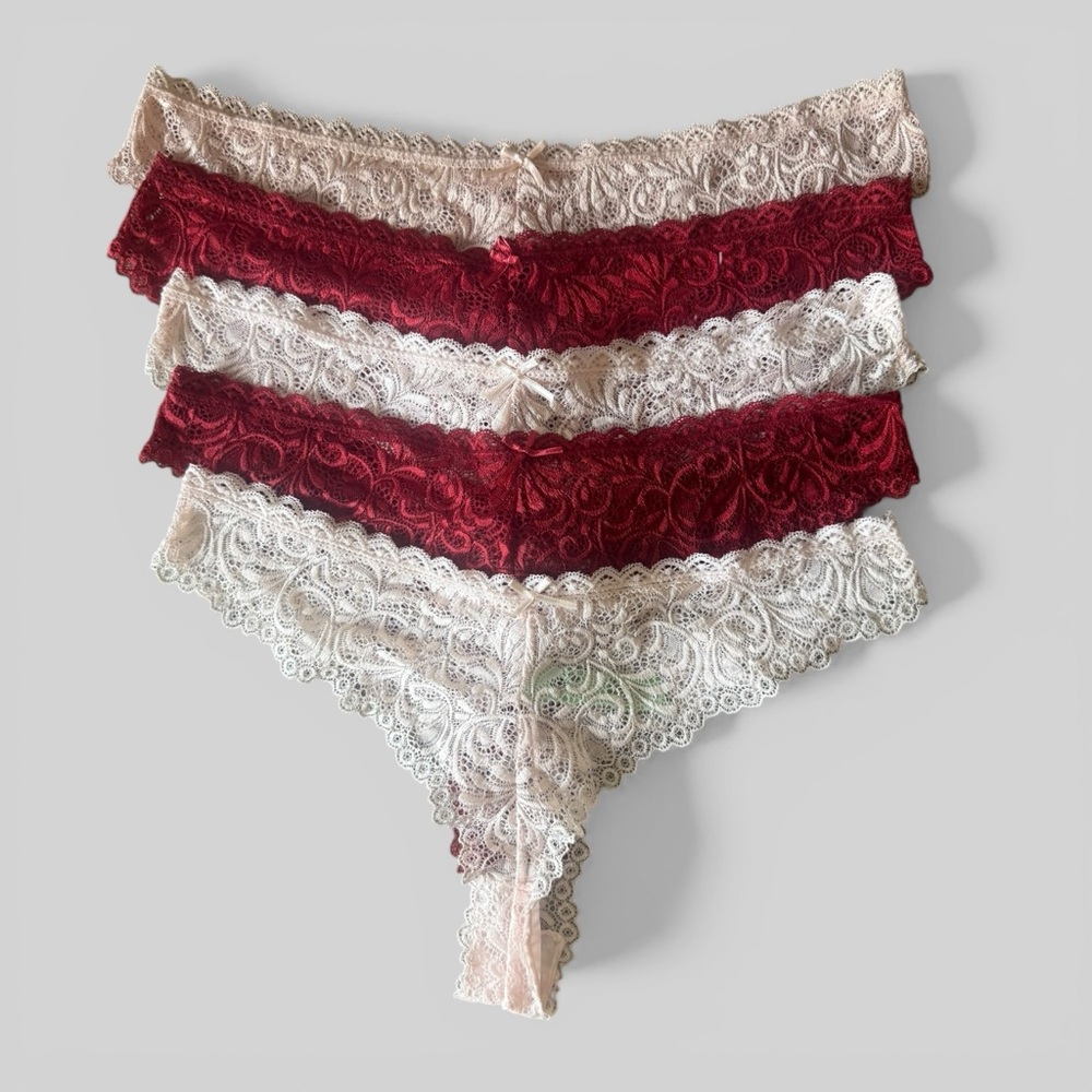 NWOT Honeydew intimates Thong Hipster Lace BUNDLE Size Large